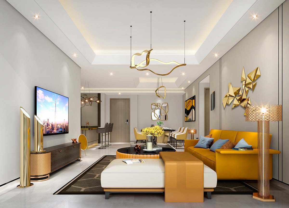 Tonino Lamborghini Residences Dubai, livingroom