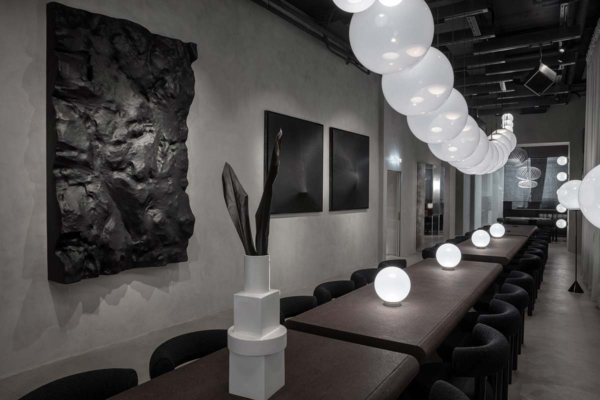 The dining hall, The Manzoni by Tom Dixon