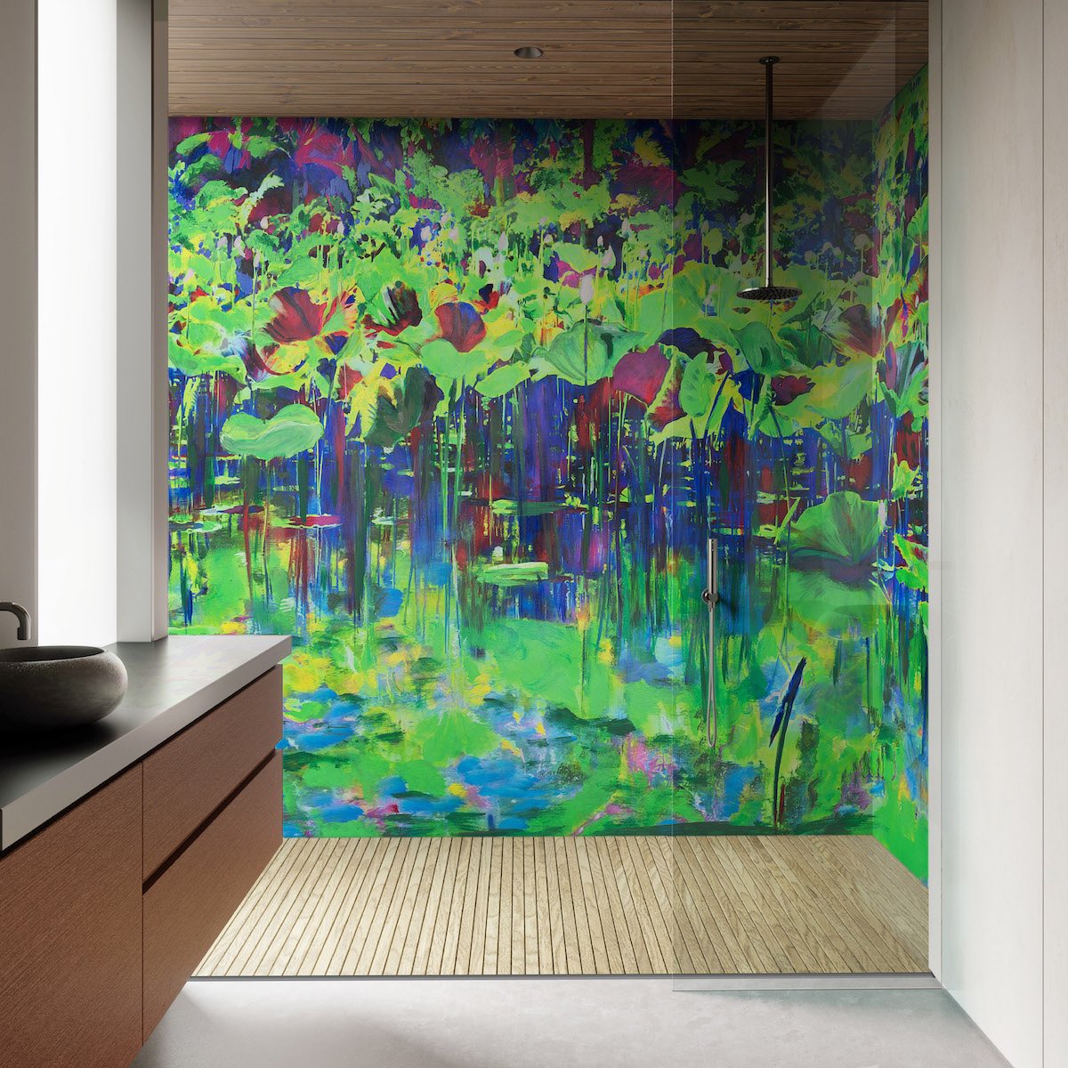 WallPepper/Group, wallpaper Green Pond by Cornelia Hagmann.