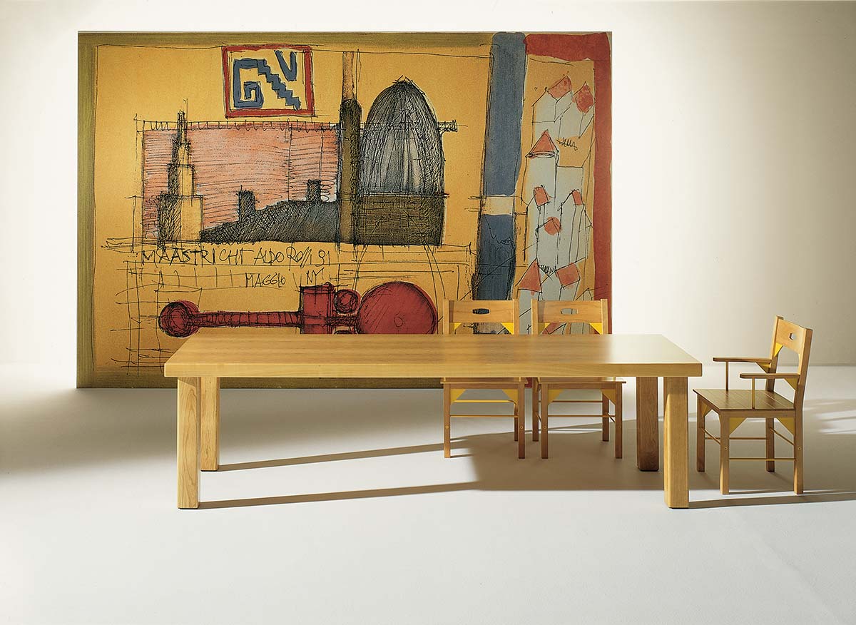 Consiglio table & Museum chair by Aldo Rossi