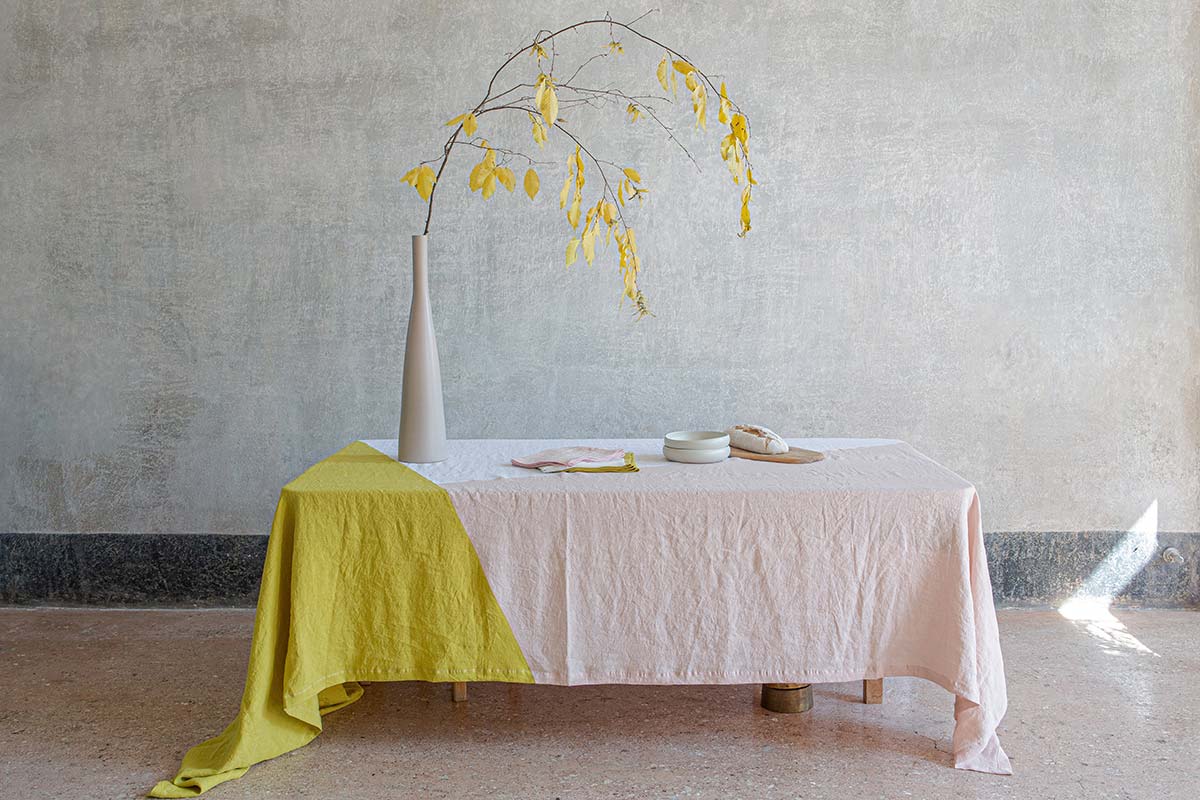 Linen Patchwork Tablecloth by Once Milano