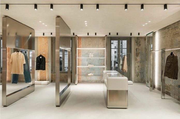 Reggiani, Tessabitb flagship store, Como, 2023, lighting design Nicola Barbagli, design Cardinali & Gazzabin Architects