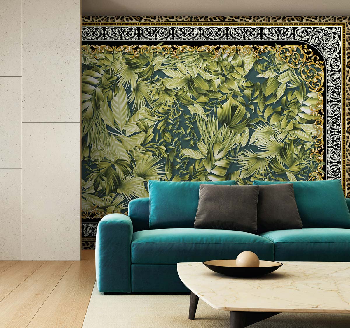 Baroque Jungle, WP Metallic Gold or Silver collection by WallPepper®/Group