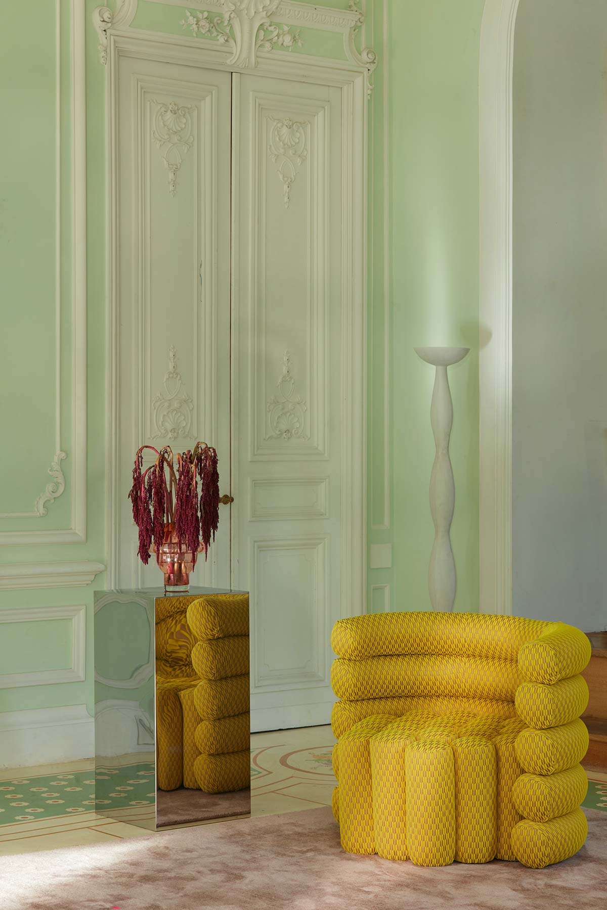 Transat Mimosa, Les Bains collection by Métaphores, design Emilie Paralitici - Photo © Gaëlle Le Boulicaut